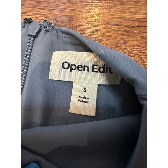 Open Edit Women’s Smooth Edit Funnel Neck Midi Dress Sz Small NWT Minimalist - Picture 5 of 6